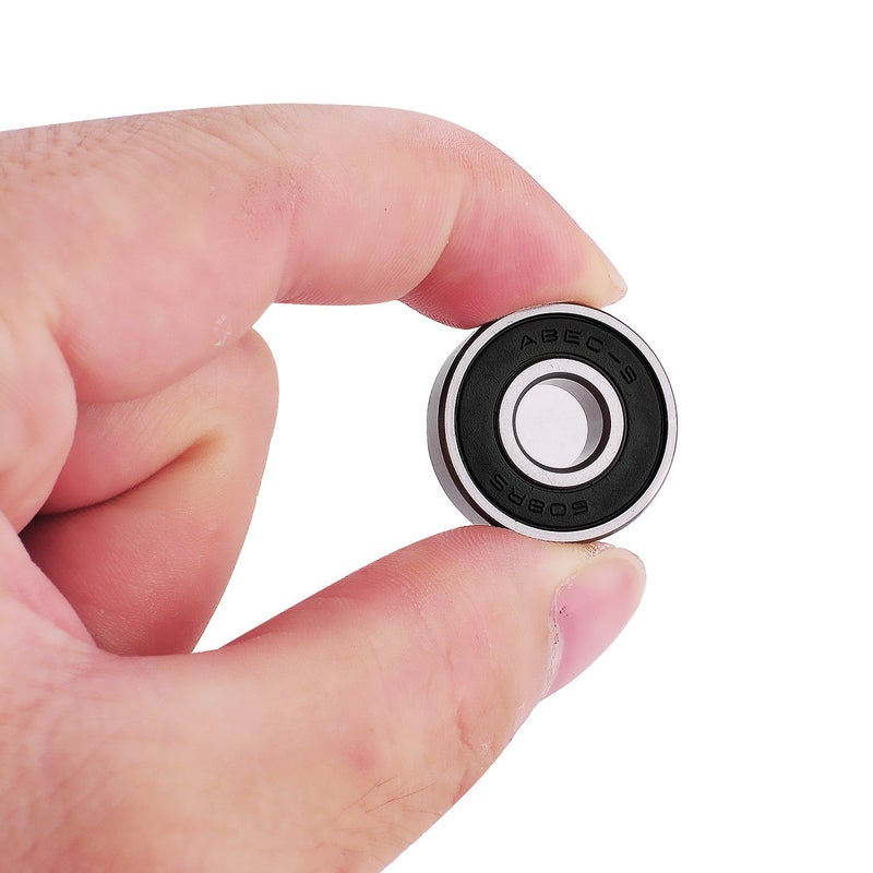 Z-FIRST Precision 608 RS ABEC 9 Bearings for Scooters,Longboards and Skateboards (Pack of 10 PCS) (Black) - Image 4